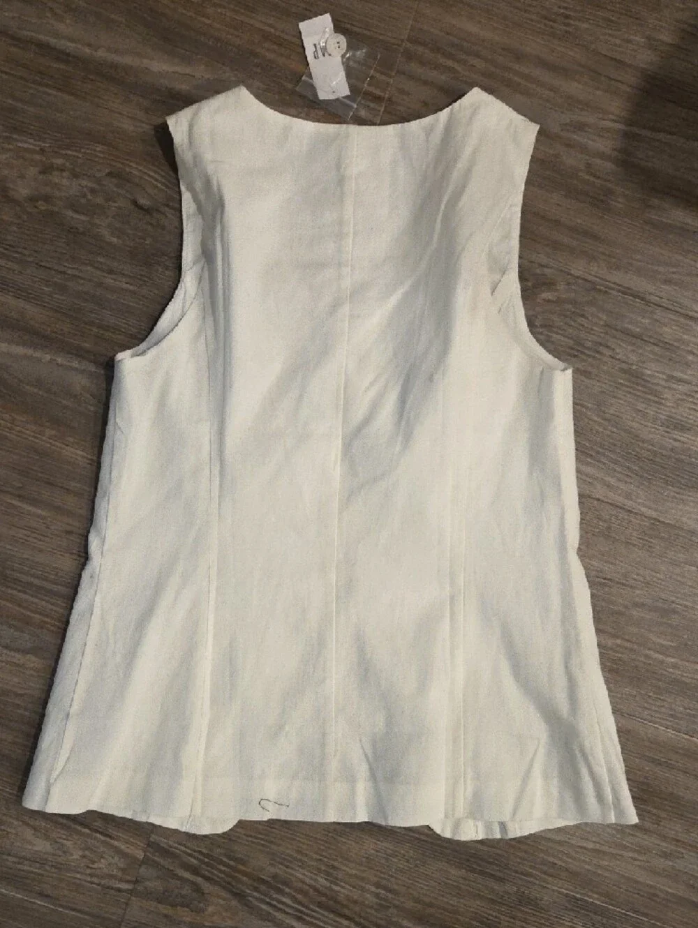GAP Cream Sleeveless Button Front Vest - Picture 3 of 3